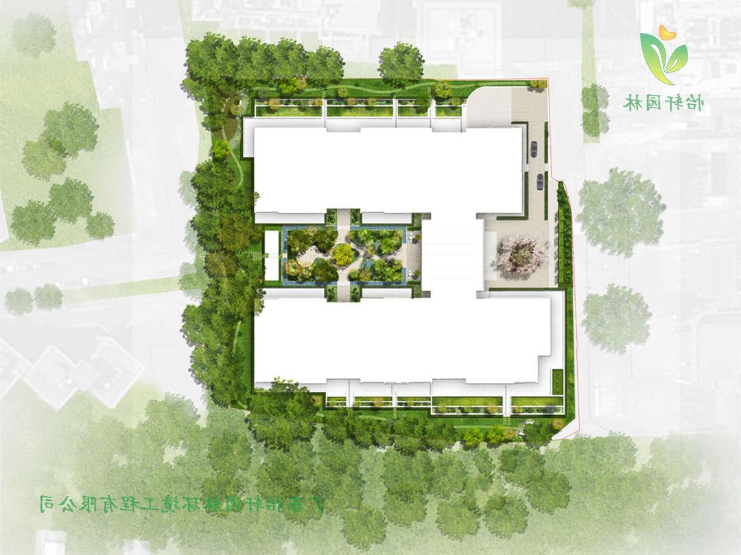 保利·紫山别墅中心花园绿化景观设计施工改造效果图